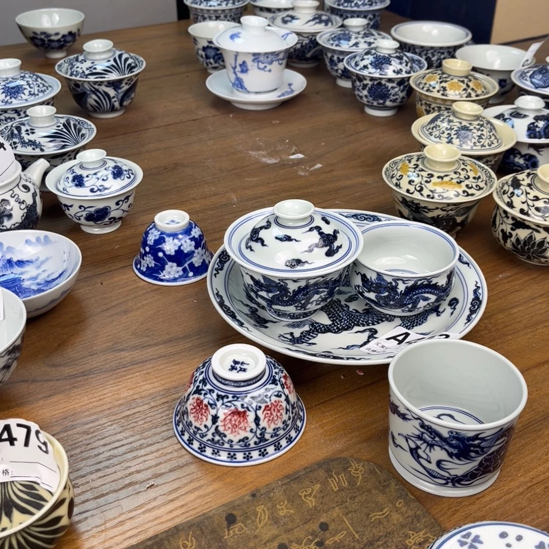 识***趣陶龙纹三件套微瑕