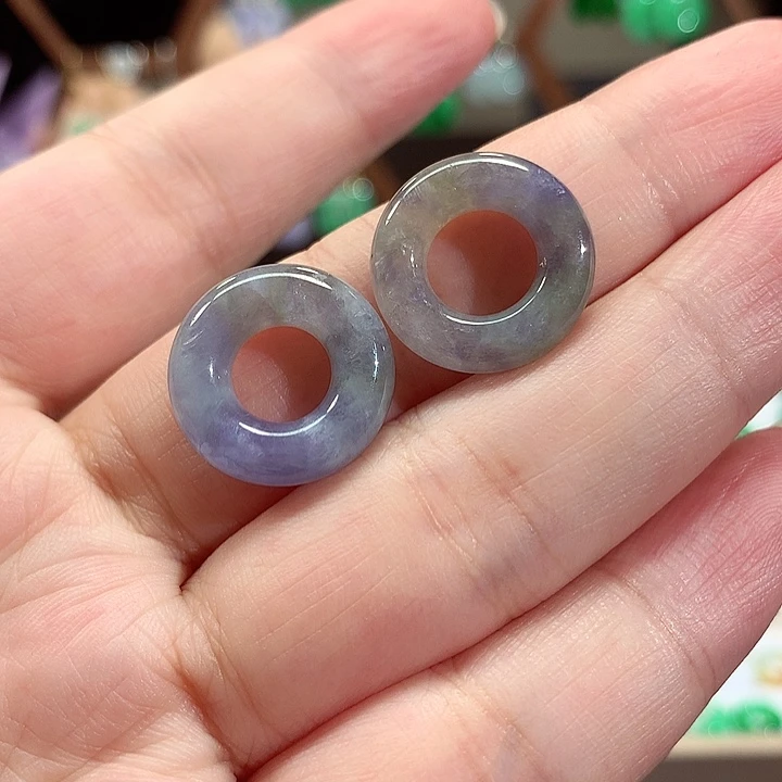 未镶嵌翡翠耳饰天然