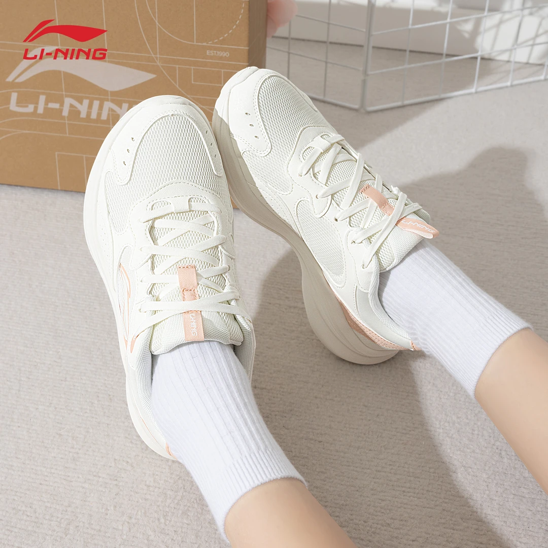 李宁轻风v2运动鞋女鞋网面透气舒适软弹跑步鞋时尚休闲百搭跑鞋女