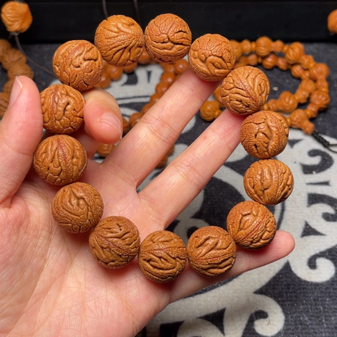 桃核手串龙纹龙珠19