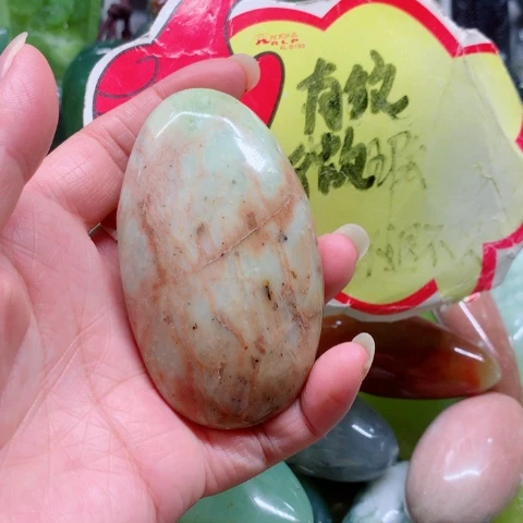 未镶嵌蛇纹石玉手把件