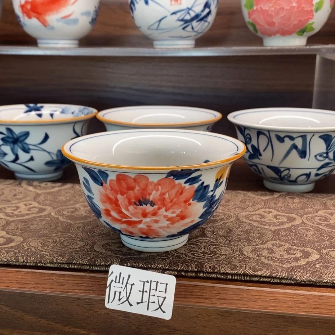 釉下彩老陶泥手工绘制