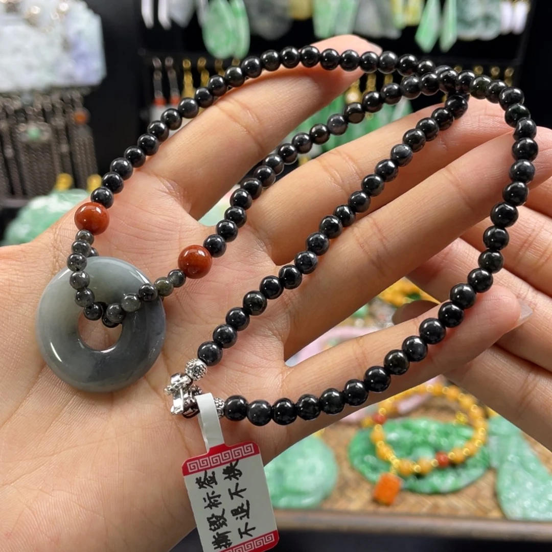 翡翠未镶嵌颈饰代编织