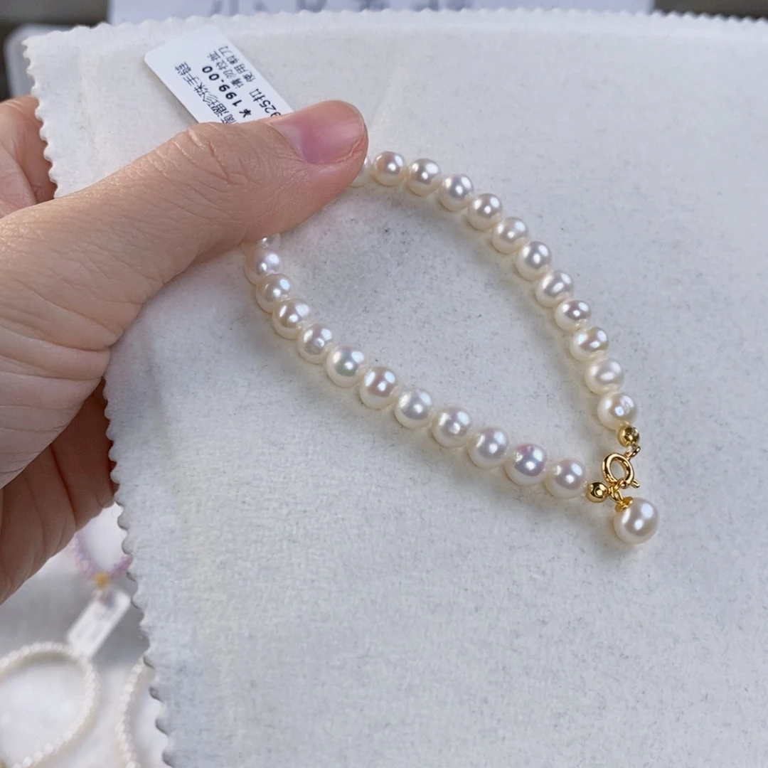淡水珍珠手绳银S925镶嵌