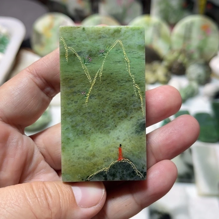 独山玉未镶嵌颈饰