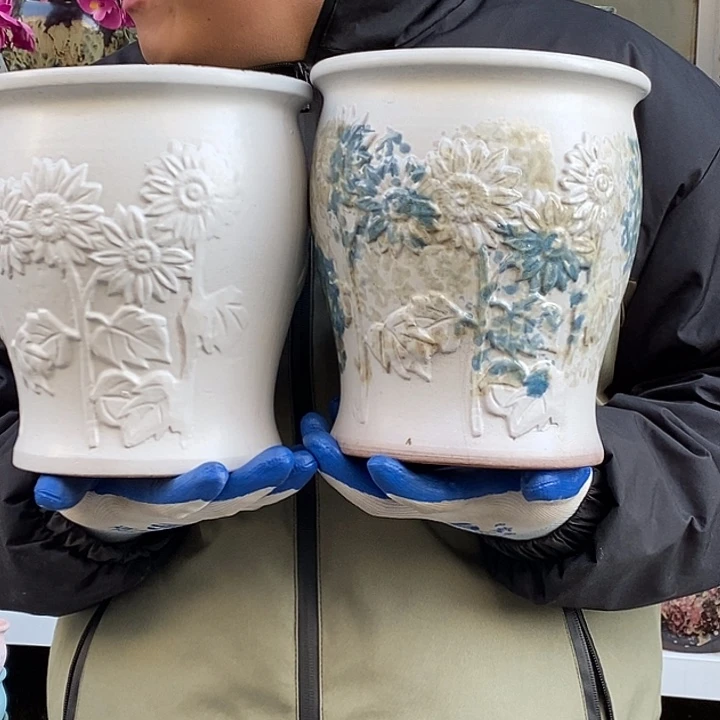 紫砂花盆口18高21福利