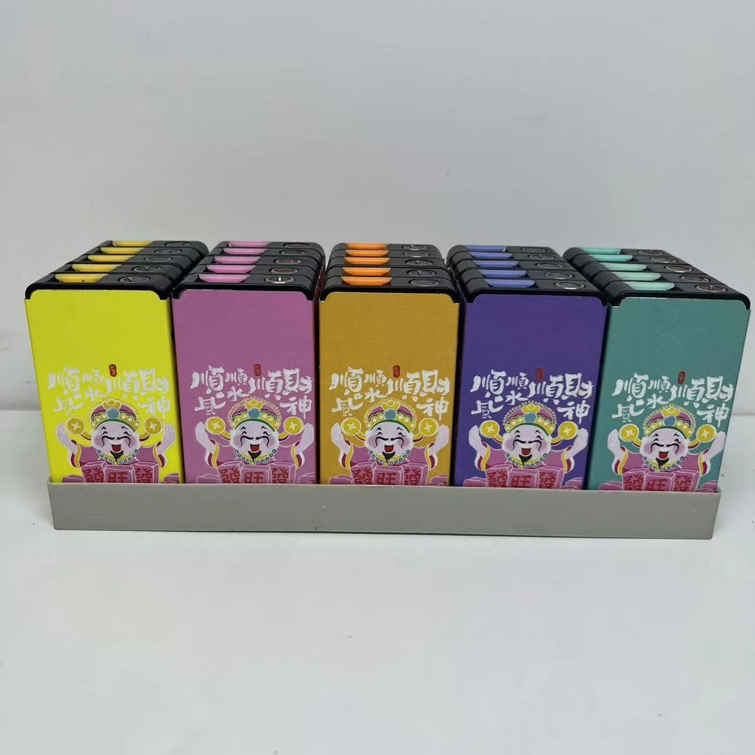 全金属蓝焰直冲可充气打火机时尚潮流卡通个性适合送男友加大耐用