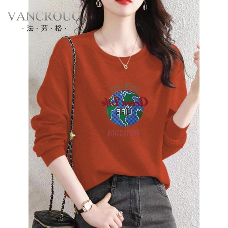 法劳格高端韩系棉长袖卫衣女士秋季外穿时尚韩版宽松显瘦气质外套