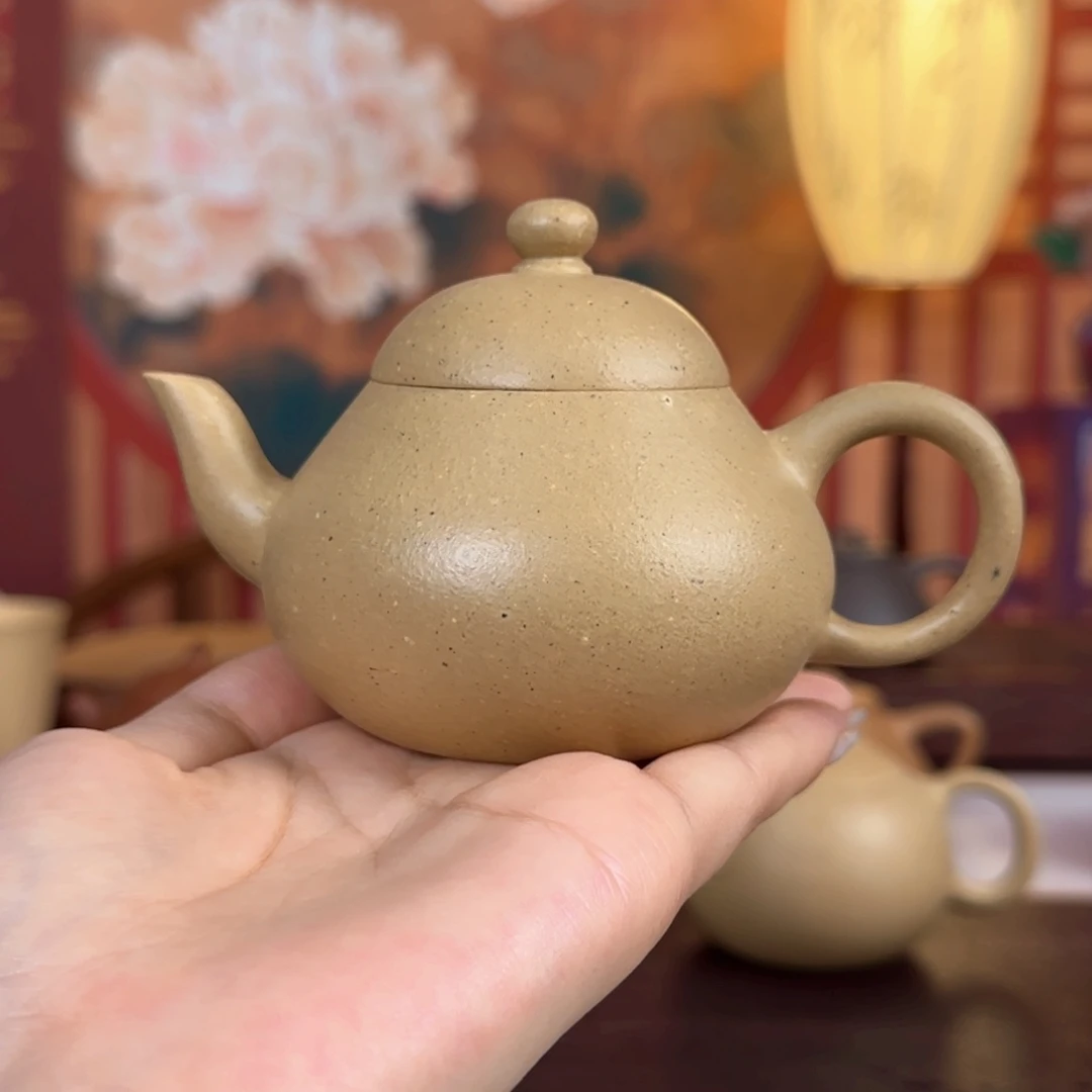 茶壶紫砂微瑕150cc大水潭本绿梨壶半手