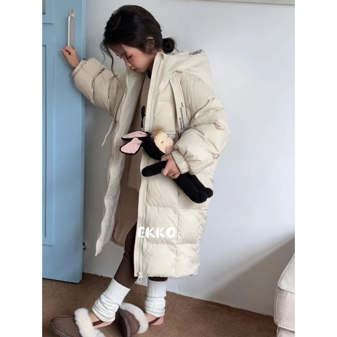 女童长款羽绒服冬季新款儿童加厚保暖上衣中大童90绒外套24121963