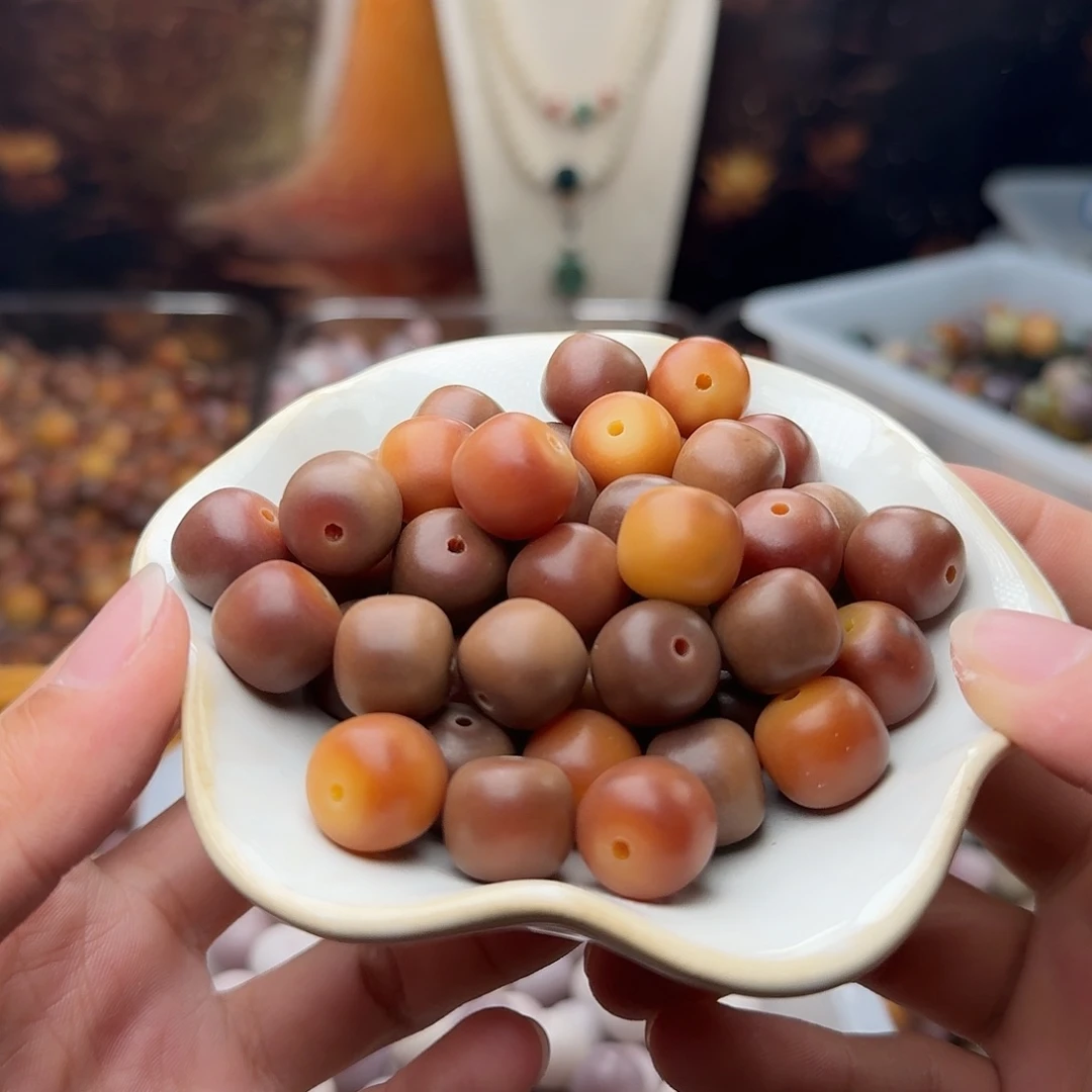 菩提根/象牙果吊坠20 颗磨砂落叶 14 干磨桶