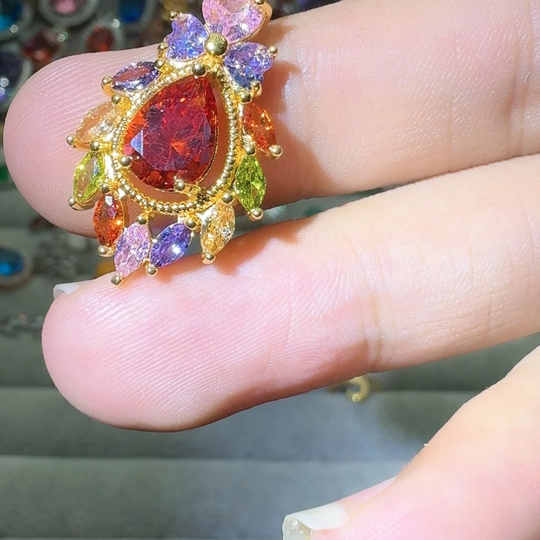 绿水晶戒指银S925镶嵌