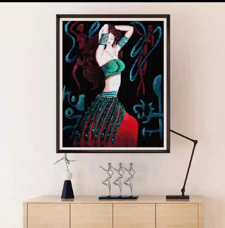 纯手工绣好的十字绣成品1265云南重彩风情万种客厅玄关装饰挂画