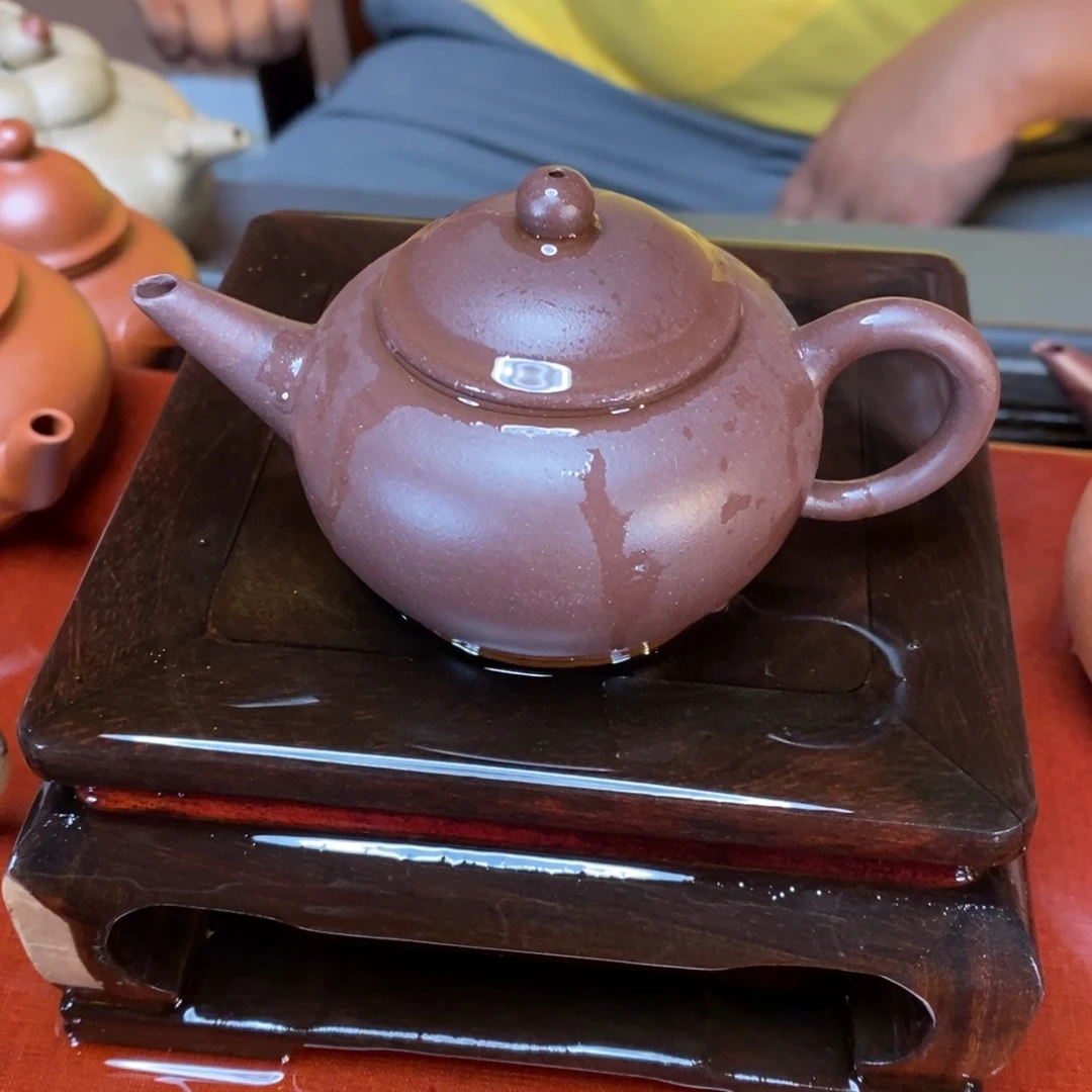 紫砂茶壶高端120cc紫泥水平