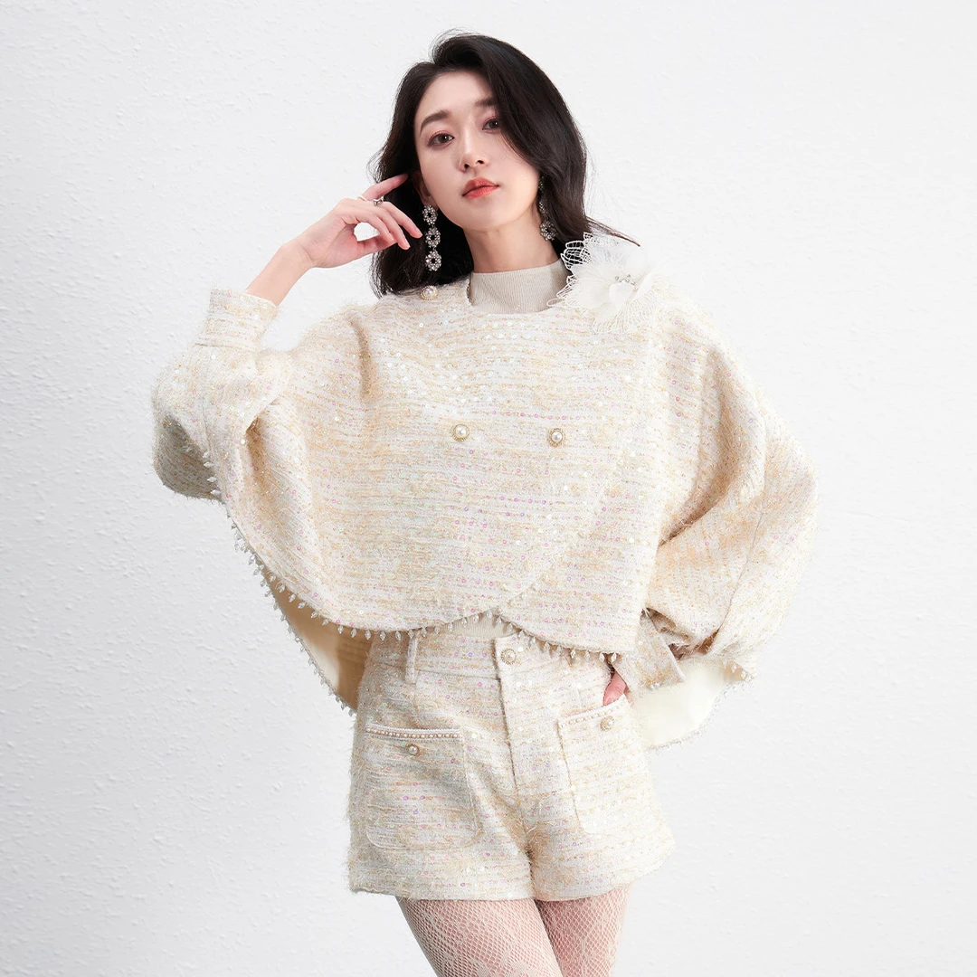 【高高甄选】EVA OUXIU/伊华欧秀小香风短外套45WLS5655