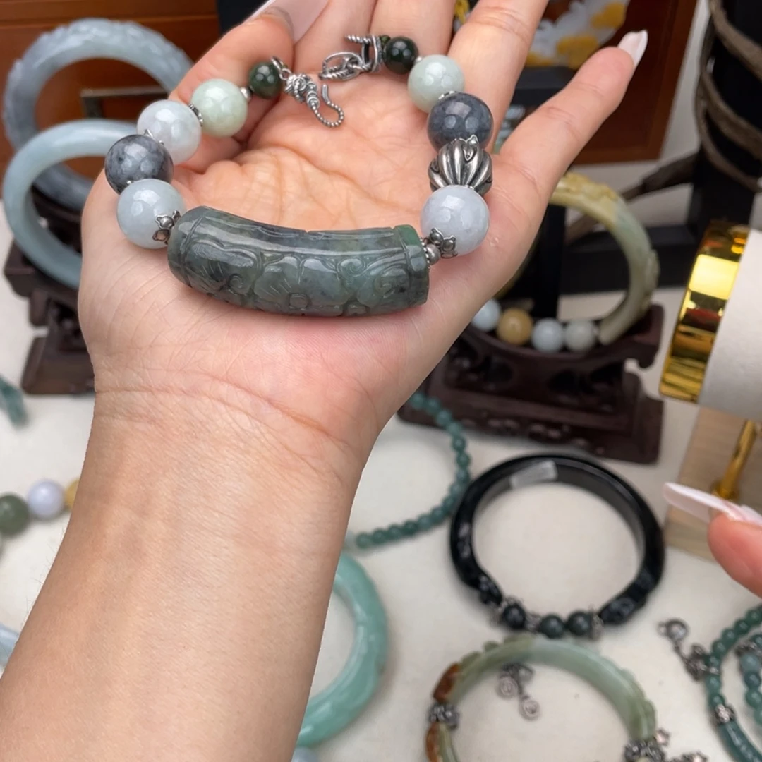 翡翠未镶嵌手链手链