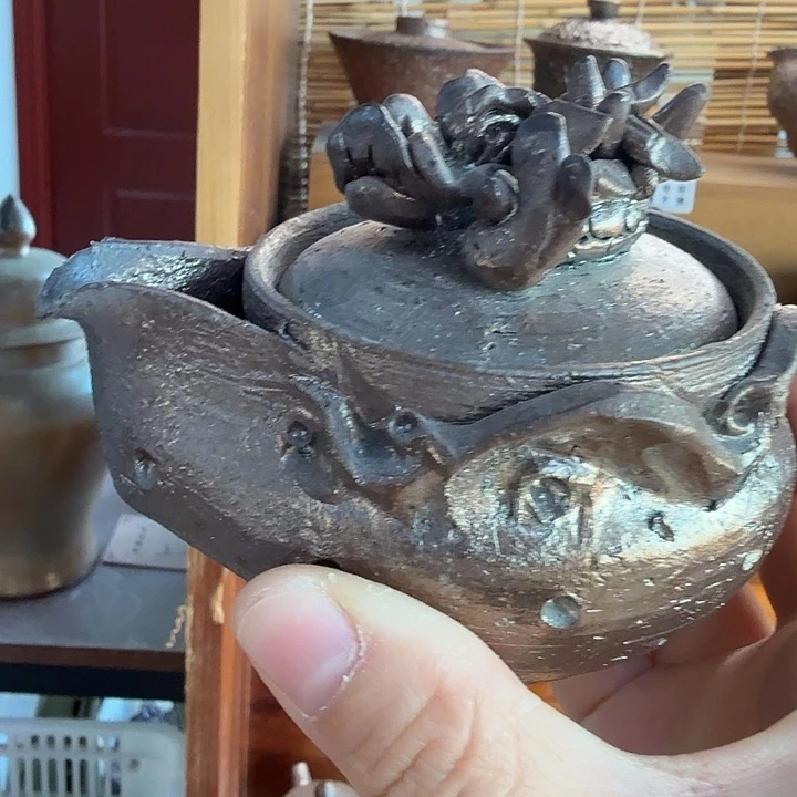 陶盘柴烧福利心哦多多