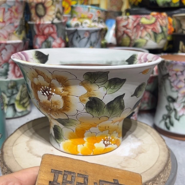 景德镇红陶精品手绘陶瓷