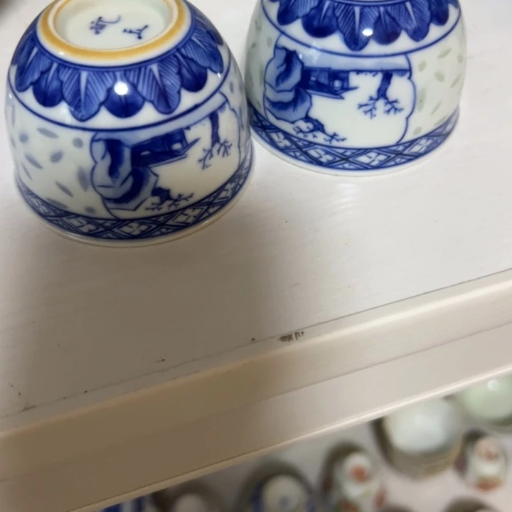 天***办碟景德镇陶瓷青花杯子开