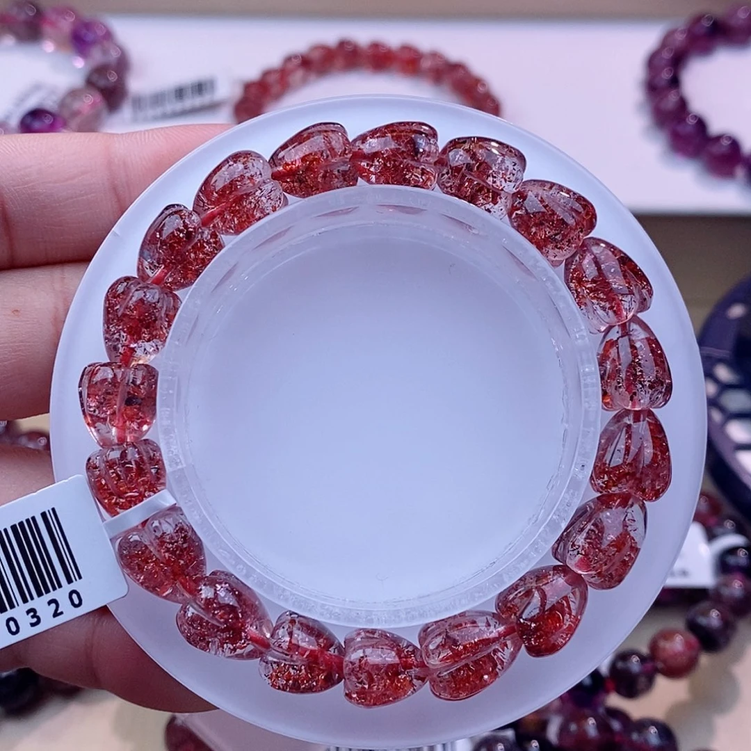 未镶嵌手串水晶金草莓9+m