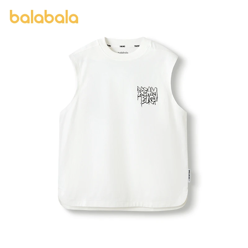 巴拉巴拉童装儿童背心男女童夏装款大童无袖运动休闲速干透气上衣