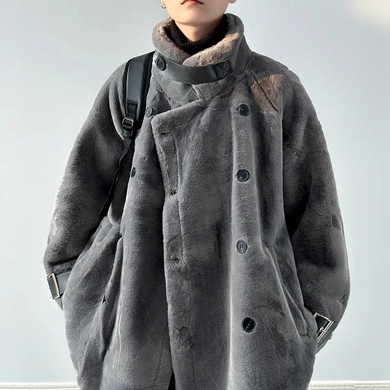 Cebrodz冬季美式复古oversize立领棉服加绒加厚保暖宽松棉衣外套