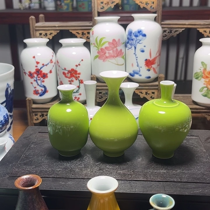陶摆件景德镇陶瓷三件套