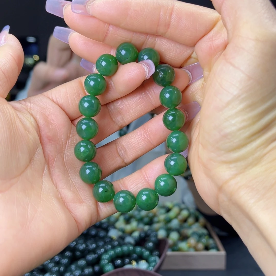 未镶嵌手串和田玉天然和田玉俄碧五号坑料12
