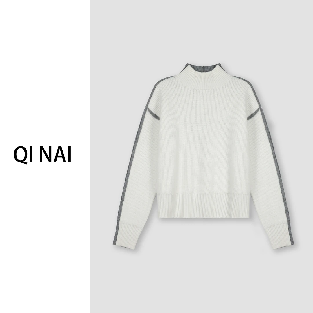 七奈推荐 【菲波】时尚气质显瘦宽松舒适针织衫上衣QN11855