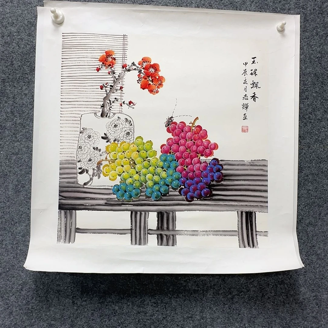 国画国画作品山水花鸟