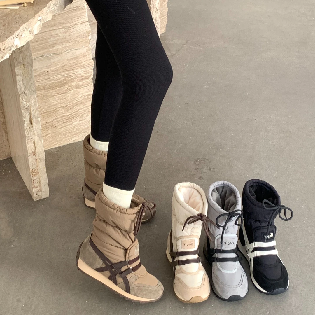 软底舒适防水雪地靴女款2025年新款冬季休闲鞋厚底加绒保暖棉鞋