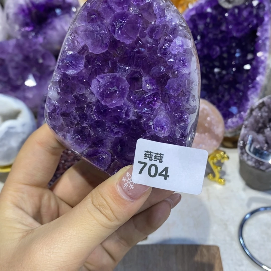 紫晶大型摆件（非配饰）未镶嵌全抛平板