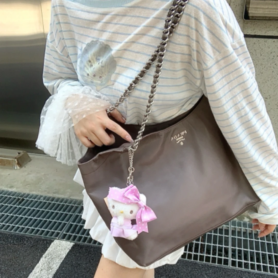 95新 Prada/普拉达 深灰垃圾袋单肩包网红爆款