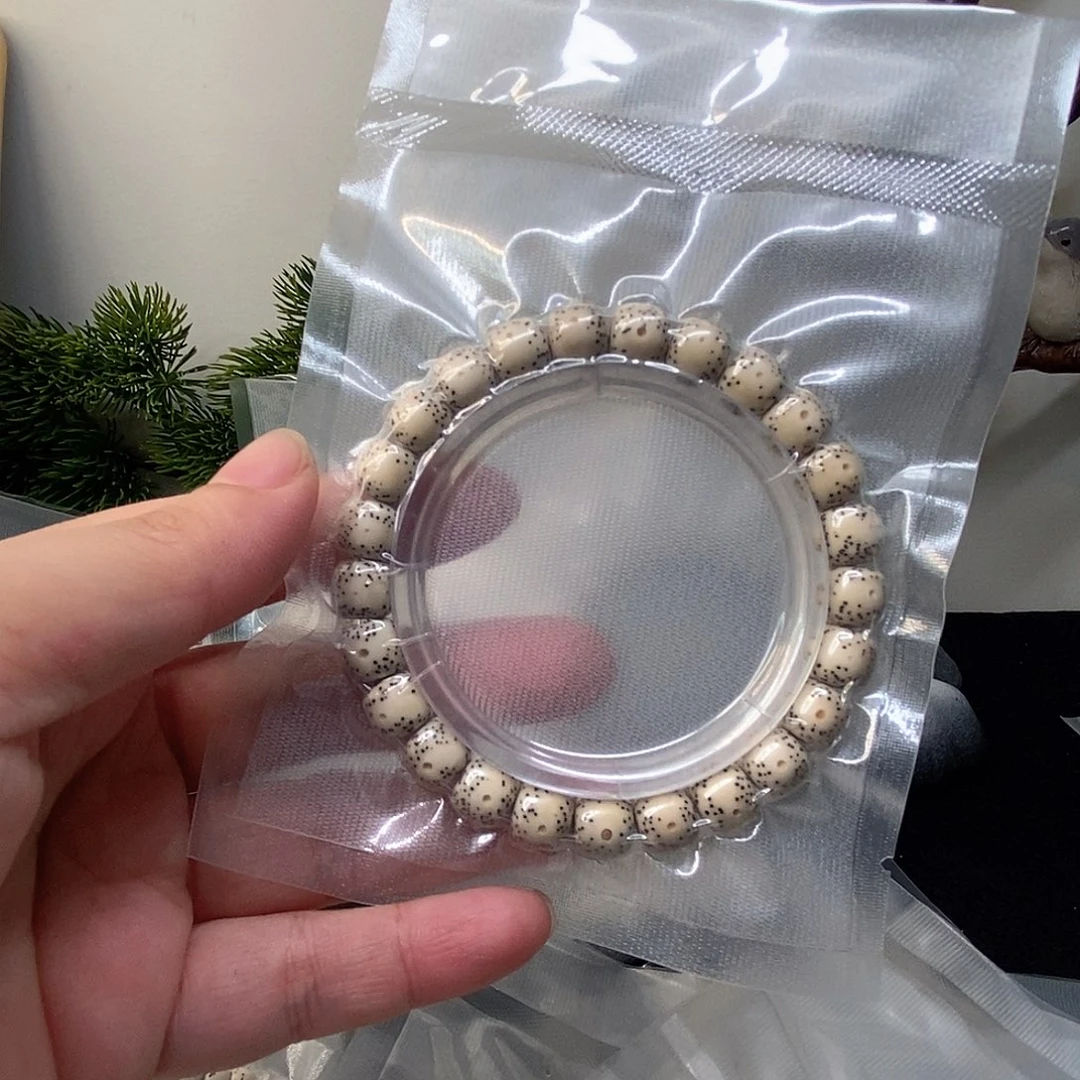 星月菩提吊坠原白大眼10*9单