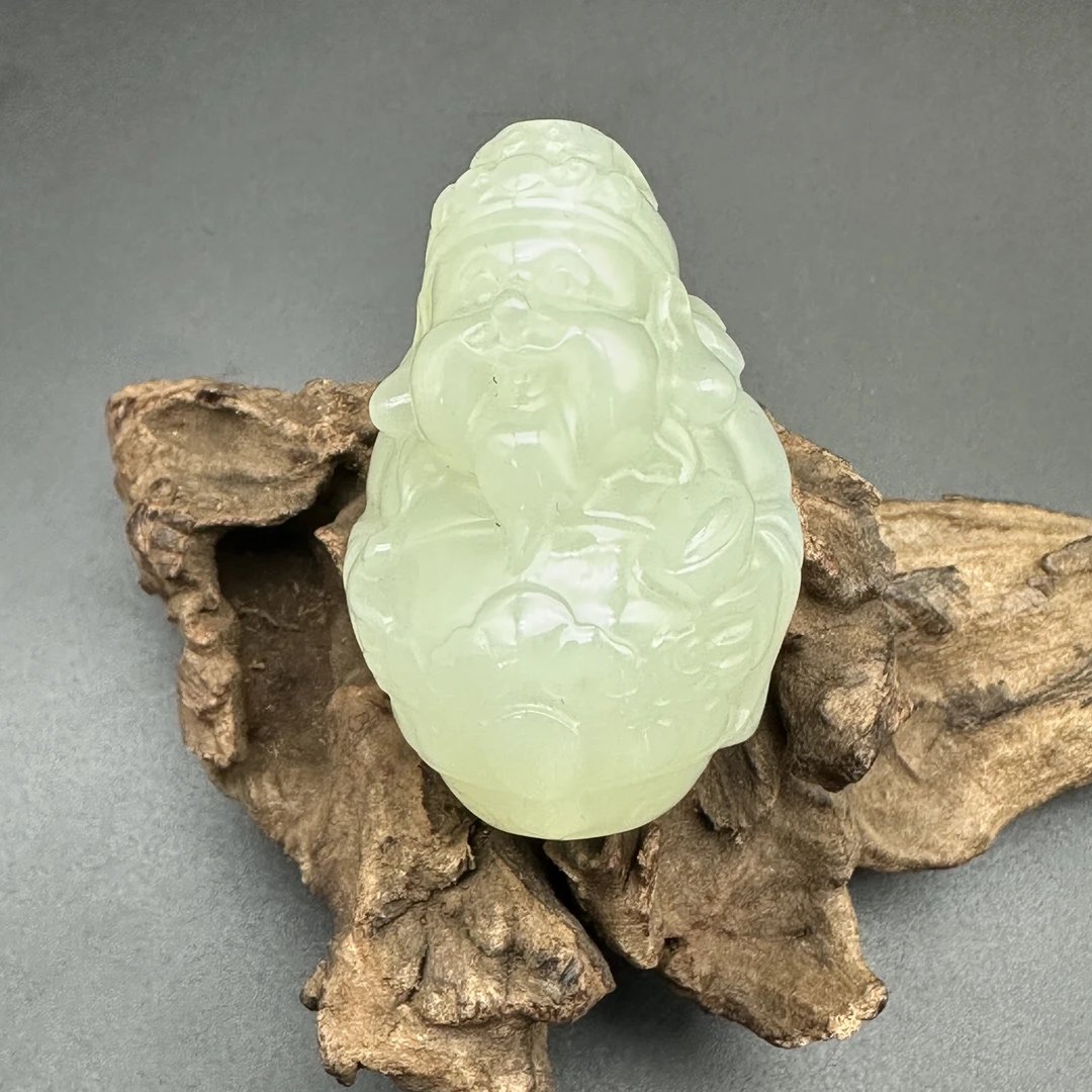 《清代》和田玉财神  山东文物商店 ZZXCRH424046