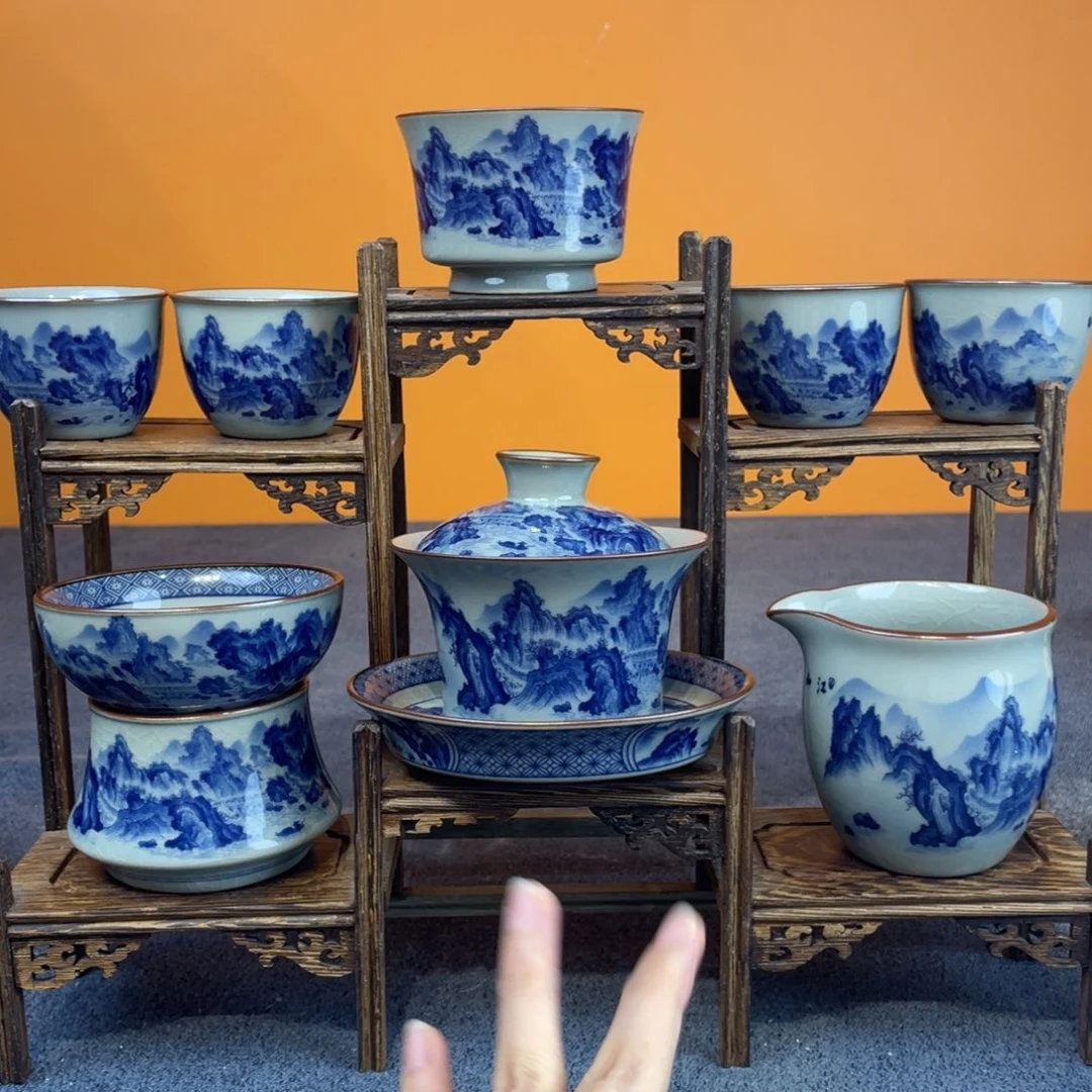 景德镇陶瓷青花八件套