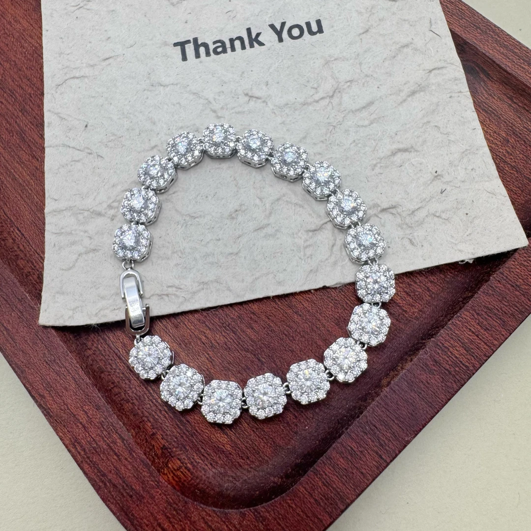 合金锆石手链 欧美轻奢方糖锆石手链 高级感百搭6-YW25T02