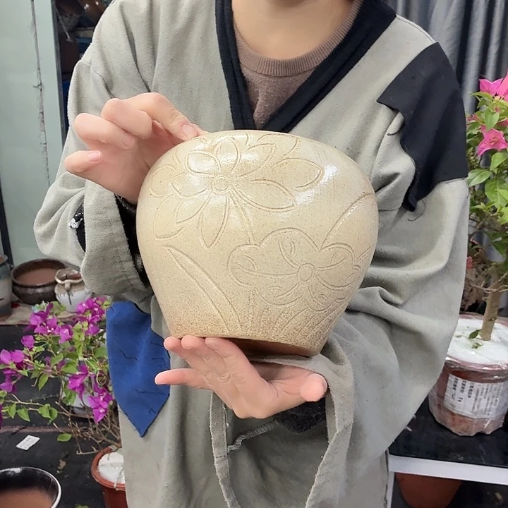 15×17 ×粗陶花盆有孔-买买买