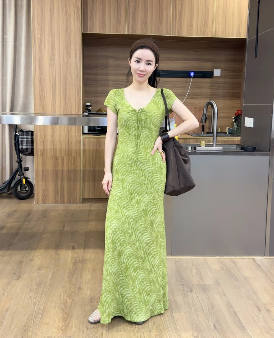 鑫燃KIKI 夏季百搭印花连衣裙 0189 RS