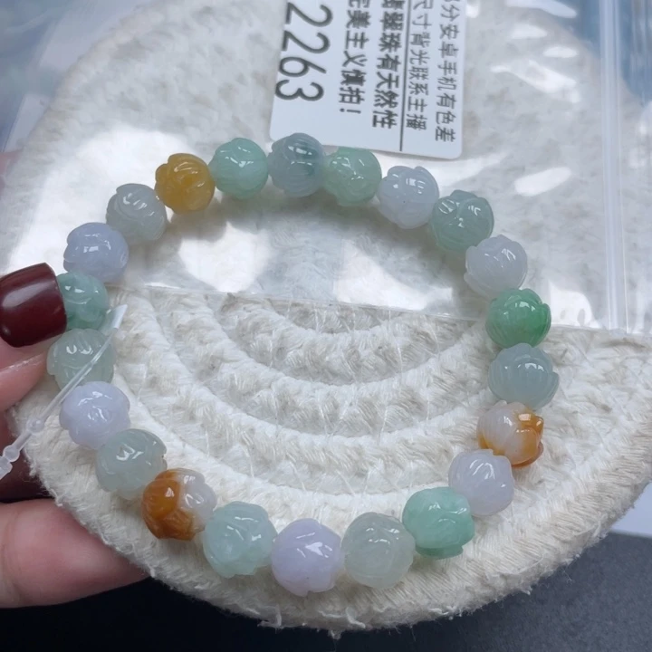 毛***女翡翠未镶嵌手链天然A货缅甸翡翠9.3