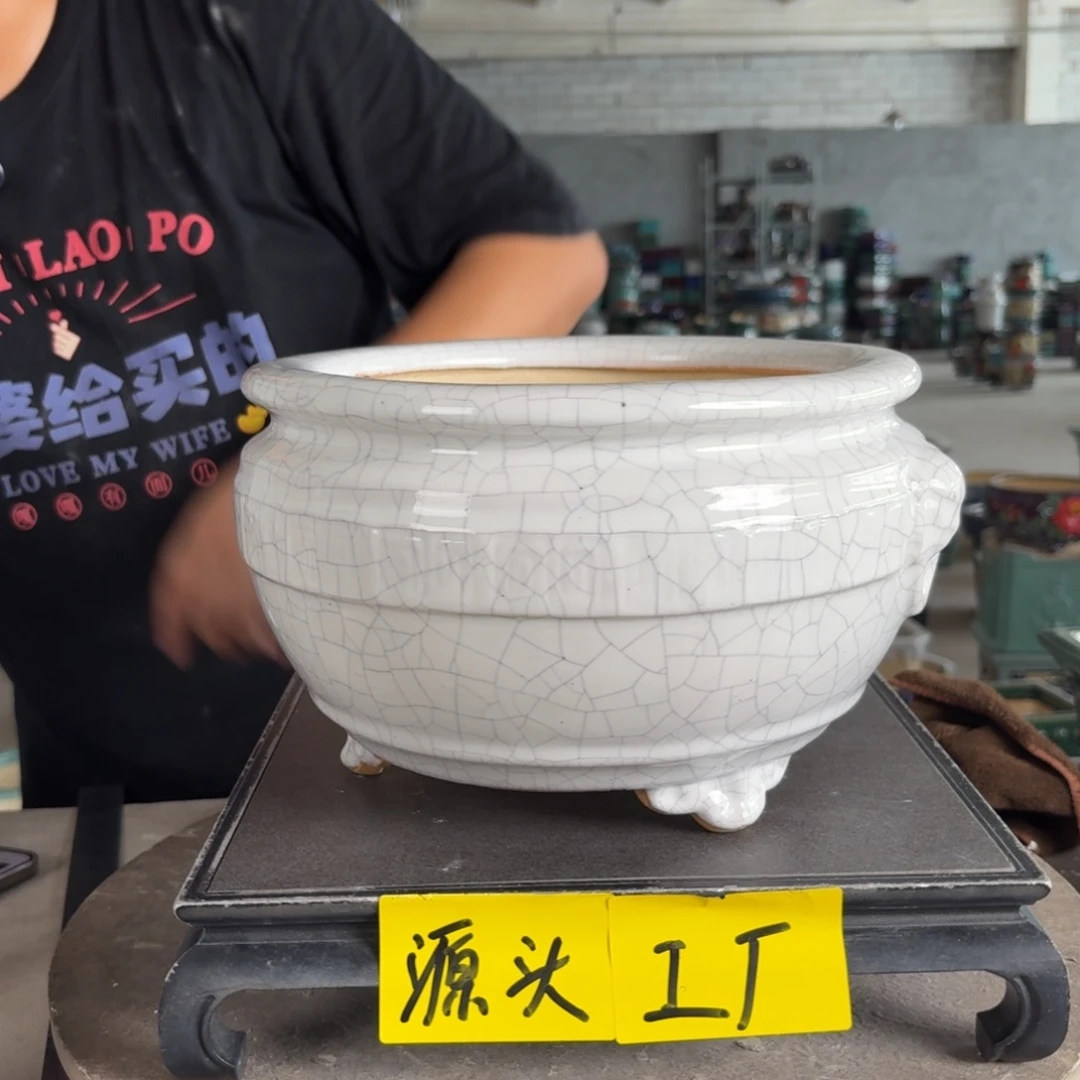 。一风堂石湾花盆 微瑕 内21*12