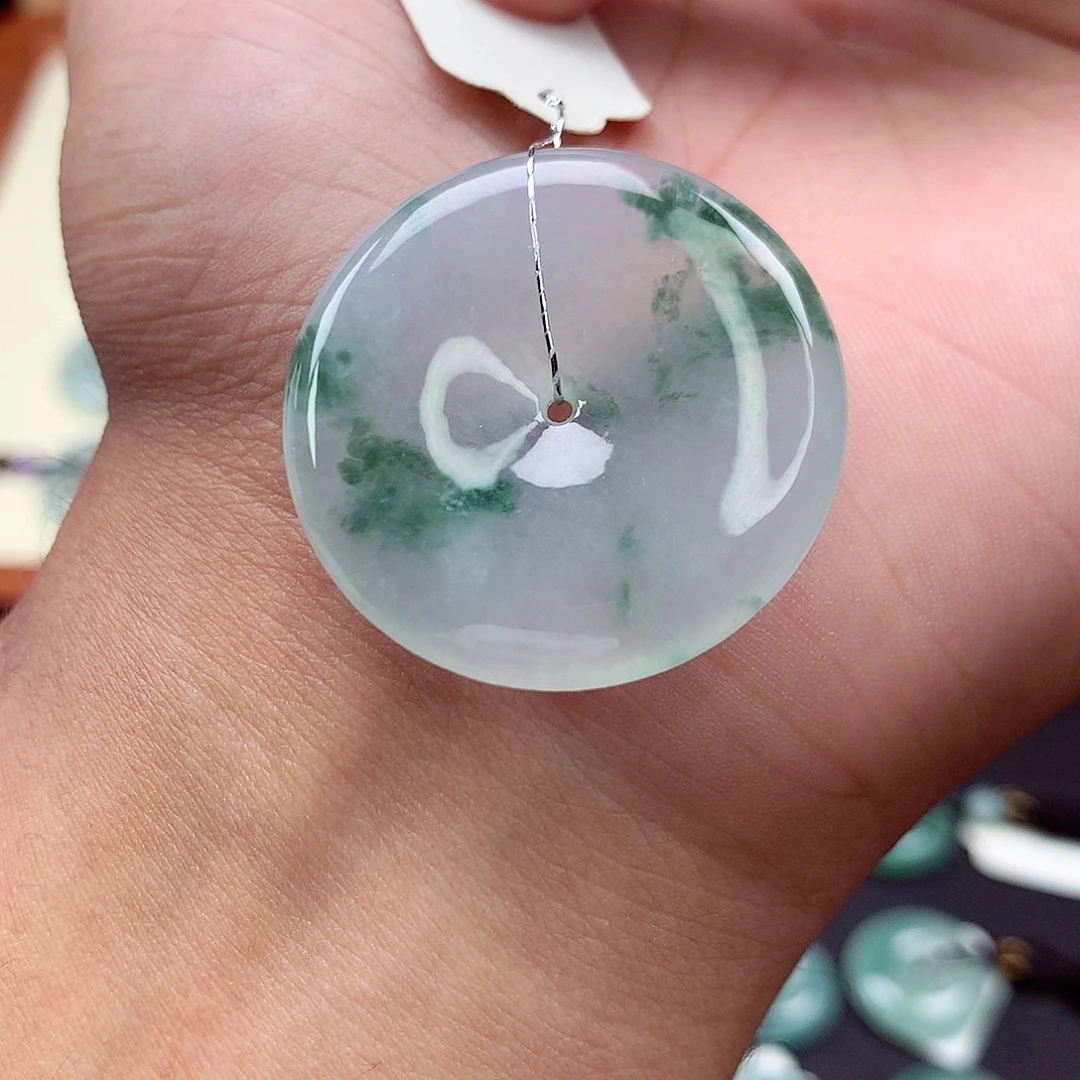 翡翠未镶嵌颈饰52 尺寸32.2-5.8