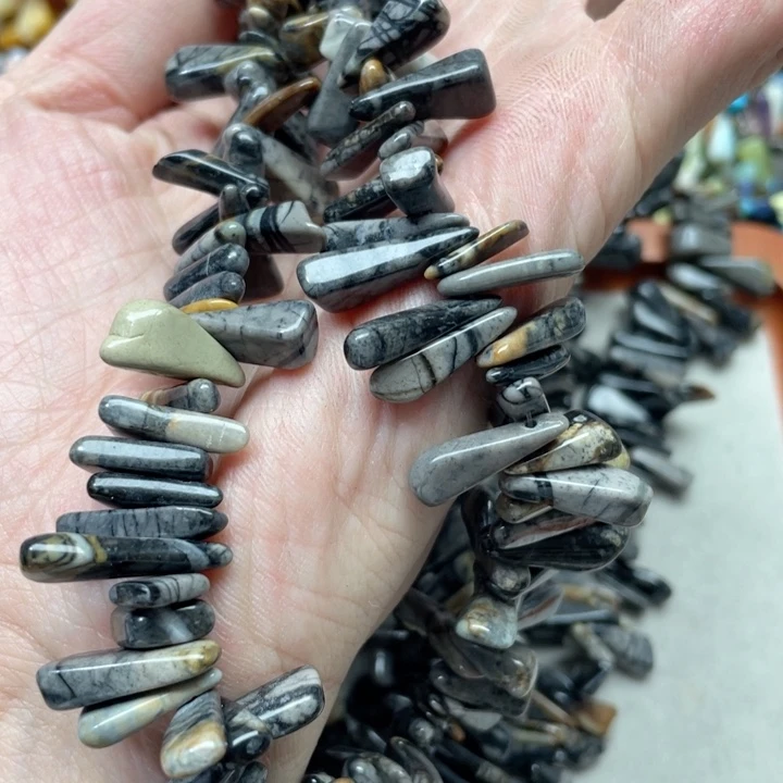 玛瑙/玉髓合金珠宝半成品一条毕加索卡子