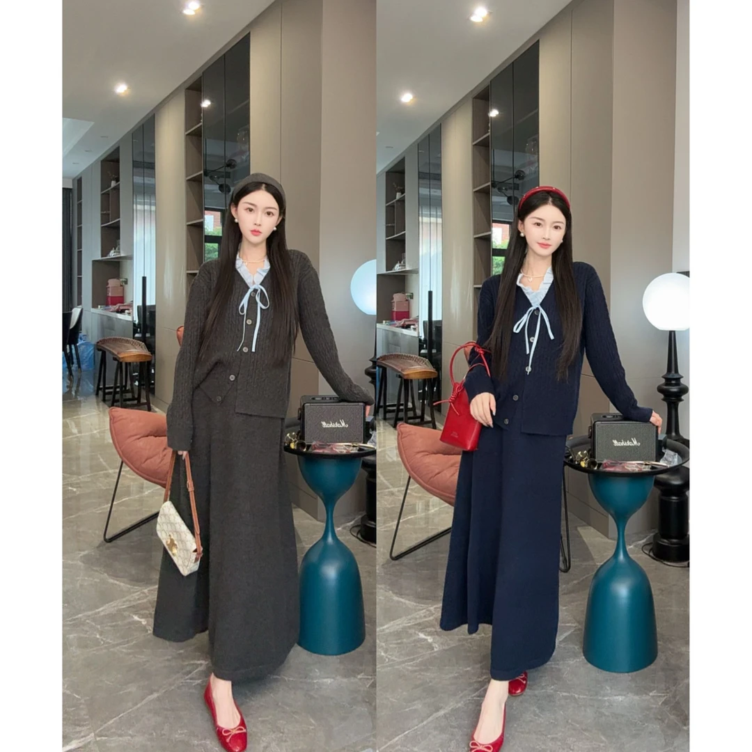 2025新款孕妇装女超火爆款气质一整套穿搭复古极简风显瘦套装秋装