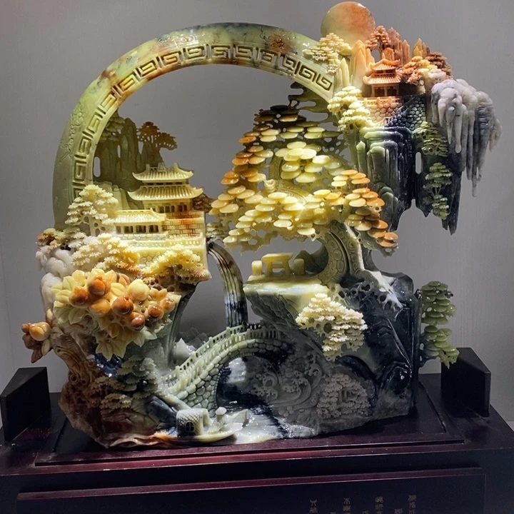 未镶嵌蛇纹石玉（覆膜）珠宝奇石