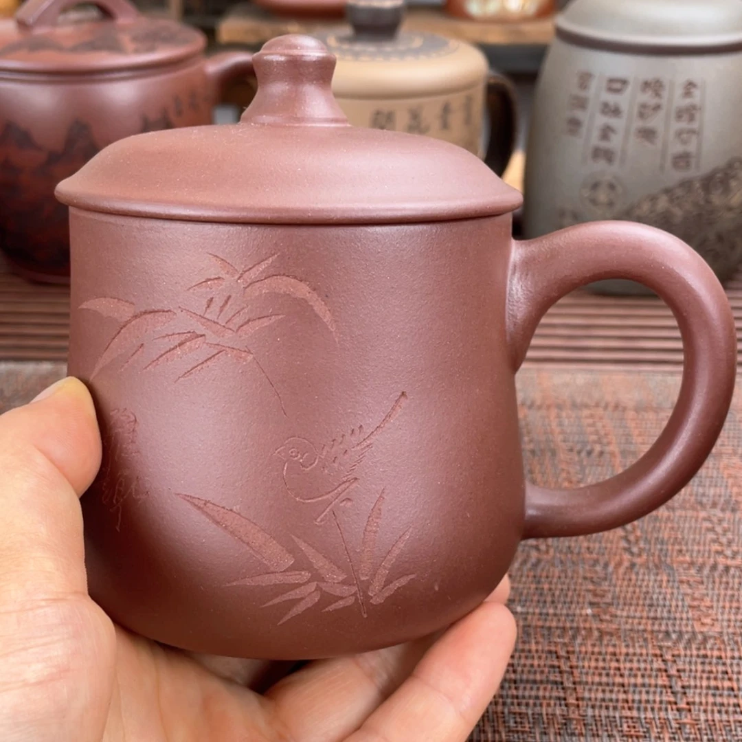 【闪购商品】茶杯紫砂宜兴原矿紫砂盖杯微瑕