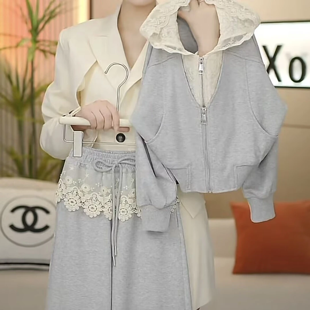 女童春秋新款超好看卫衣套装大童韩系运动时尚外套2025