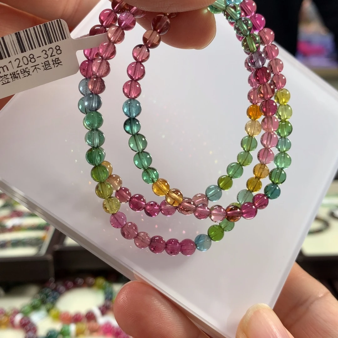 碧玺未镶嵌手链5.2左右