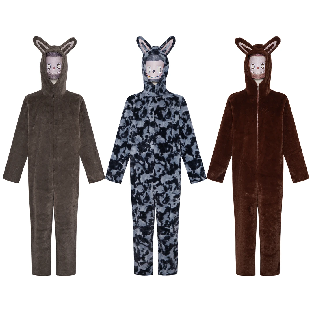 cos栗子可可本我趣多多毛绒款儿童成人连体衣角色舞台扮演