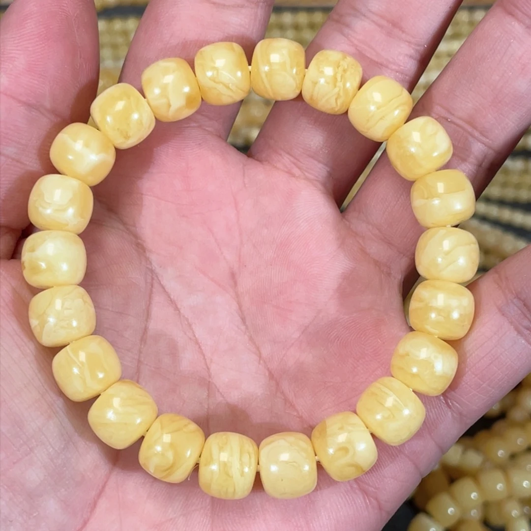 蜜蜡裸石未镶嵌蜜蜡手串10.6mm